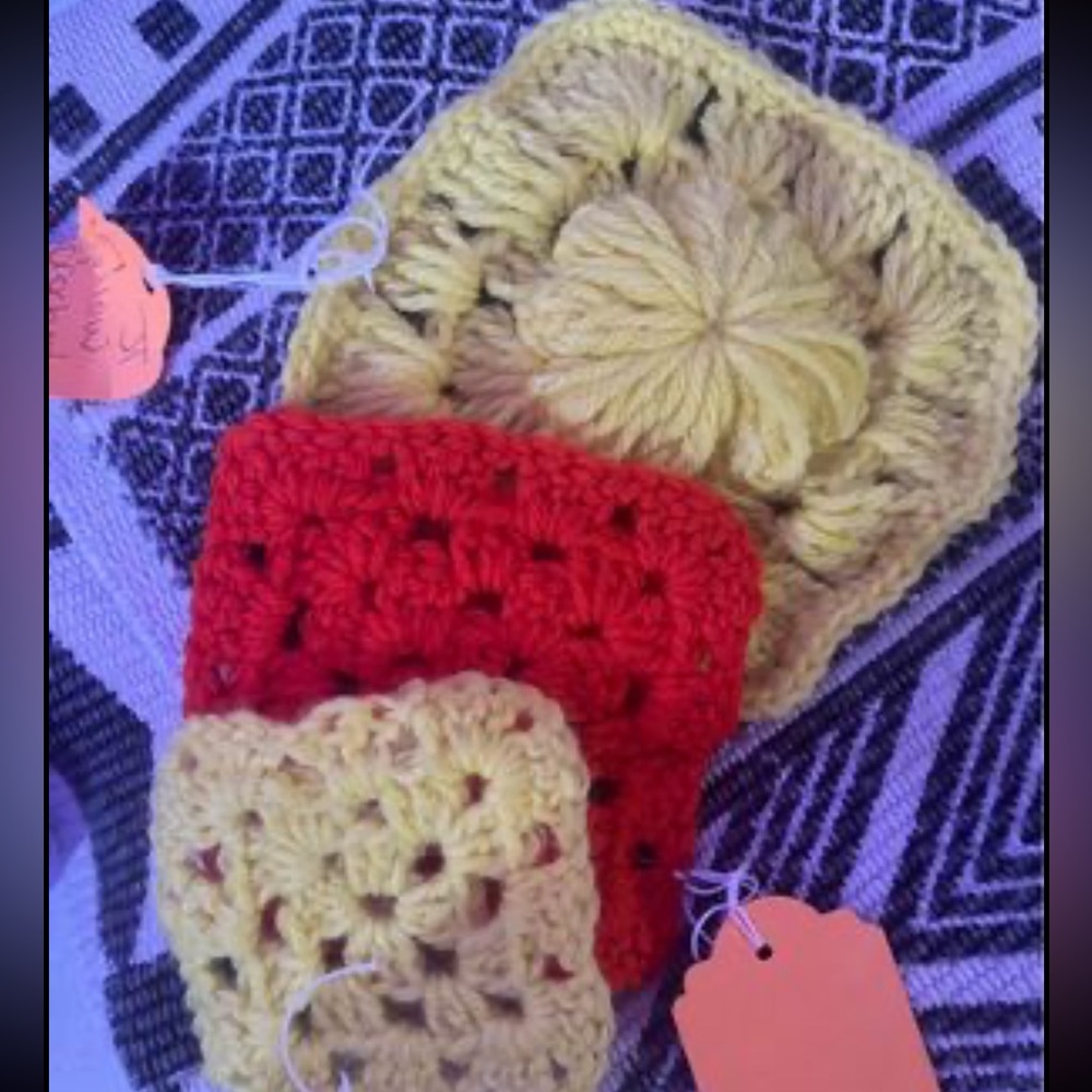 yellow and orange granny squares